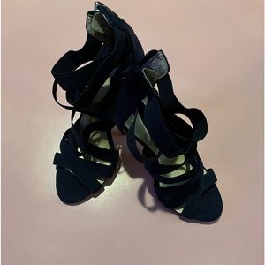 Jessica Simpson Navy Blue Thick Elastic Strap